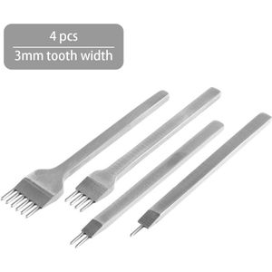 4 stks/set 3/4/5/6mm Leer Hobbygereedschappen Perforators Vetersluiting Stiksels Punch voor DIY thuis Naaien Handgemaakte Lederen Gereedschap