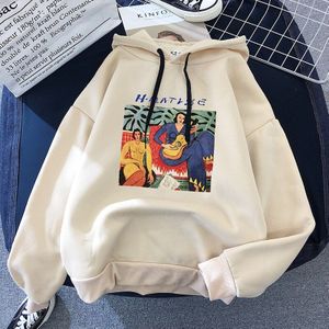 Shellsuning Sweatshirt Vrouwen Herfst Winter Cartoon Gedrukt Hoodies Harajuku Wit Casual Truien Tops Tie Kraag Femme Kleding