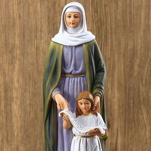 Virgin Mary Met Saint Anne Gezegend Katholieke Sculptuur Hars Christian Standbeeld
