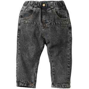 Herfst Kids Jeans Broek Koreaanse Casual Lange Zwart/Blauw Elastische Taille Katoen Denim Broek 1-7Yrs Jongens Jeans Peuter kleding