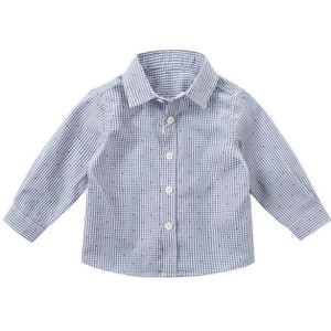 DB9003 dave bella herfst baby jongens shirt jongens blauw plaid kleding baby boutique shirts kinderen top