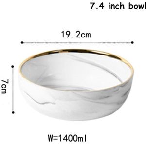 Diner Plaat Bestekset Marmer Vajilla Lade Keramische Gouden Rand Schotel Servies Set Salade Gerechten Ronde Food Lade Servies 1 stuks