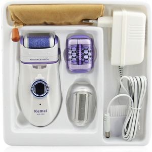 Kemei 3 In 1 Verwijderen Elektrische Epilator Voor Vrouwen Elektronische Voet Bestand Vrouwelijke Ontharen Machine Oplaadbare Ontharing
