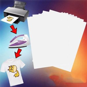 50/20/10Pcs T-shirt A4 Transfer Papier Ijzer Op Warmte Druk Licht Stoffen Inkjet Printen Papier voor T- Shirts Kantoorbenodigdheden