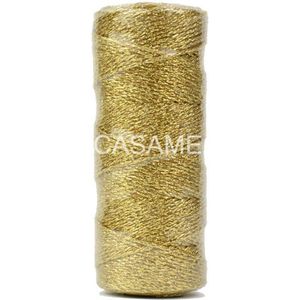 Baker touw Gestreepte 110yard12ply Gestreepte DIY Metallic golden Goud Zilver Twist Touw Baker Twijndraden Craft Verpakking spoelen