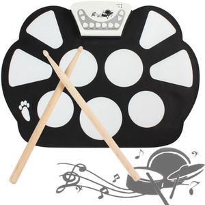 Konix W758 Digitale Draagbare 9 Pad Muziekinstrument Elektronische Roll-Up Drum Kit
