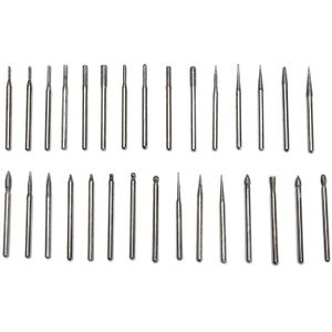 30 Pcs 2.35/3.0 Mm Mini Boren Diamond Burs Slijpschijf Schurende Schacht Hout Steen Graveren Dremel Power gereedschap Accessoires