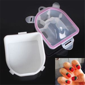 Plastic Thicken Soaker Kom Manicure Nail Art Gel Polish Verwijderen Genieten Tool Aparte Vingers Losweken Kom Nagellak Remover 1 Pc