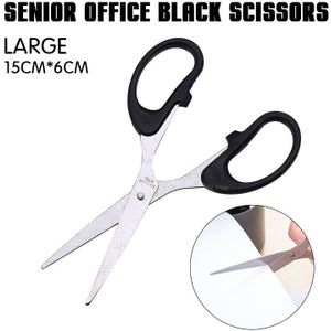 1P Senior Office Black Schaar Papier Schaar Handleiding Schaar Essentials Rvs (Grote Maat) kantoor 3 Maten Plastic