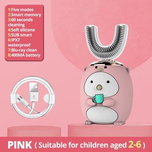De Tandenborstel Elektrische U-Vormige Baby Oplaadbare Waterdichte 6-14 Oude Kinderen Tandenborstel