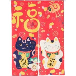 Taiwan Japanse Stijl Chinese Fortune Lucky Cat Deur Gordijn Cartoon Opknoping Woonkamer Keuken Woondecoratie Jaar Cadeau