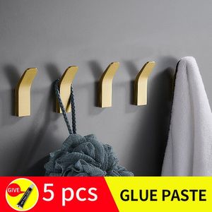 Badkamer Robe Haken Lijm Hangers Kleren Jas Haak Schroef Gratis Installatie Wc Paskamer Gold Deur Haak