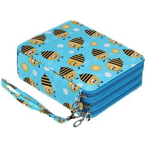 78 Gaten School Etui Voor Meisjes Jongens Pencilcase Leuke Bee Aap Pen Box Kawaii Grote Opbergtas Grote Cartridge briefpapier