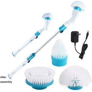 Turbo Scrub Elektrische Borstel Verstelbare Waterdicht Schoner Draadloze Opladen Schone Badkamer Keuken Cleaning Tools Set