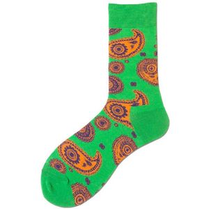 Fietsen sokken explosie modellen patroon kleurrijke hoge buis contrast kleur tube sokken groene mannen