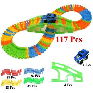 Diy Monteren Universal Racing Set Spoor Auto Flexibele Educatief Rail Auto Puzzel Speelgoed Voor Kinderen