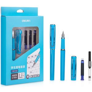 Deli Vulpen Kalligrafie Pennen Uitwisbare Blauwe Inkt Briefpapier Levert Set Voor Student School Office Business