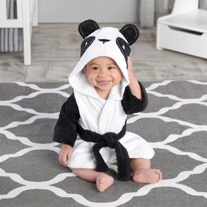 2022 Winter Peuter Baby Badjas Kinderen Homewear Kleding Voor Jongens Meisjes Fleece Leuke Cartoon Patroon Nachtkleding Kleding