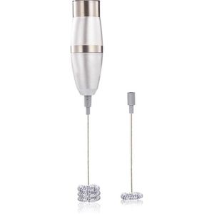 Elektrische Handheld Melkopschuimer Foamer Eiklopper Dubbele Lente Triple Lente Garde Hoofd Rvs Drink Mixer Koffiezetapparaat