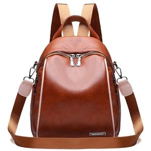 Winter Luxe High-End Rugzak Pu Lederen Dames Rugzak Mode Wilde Shell Tas Meisje Zak Reizen tas 4 Kleuren