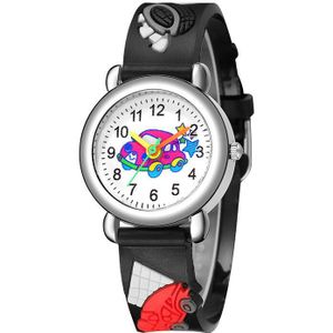 3D Cartoon Horloge Siliconen Band Analoge Quartz Horloge Kinderen Sportwagen Horloge Klok Voor 1-8 Jaar Oud c277