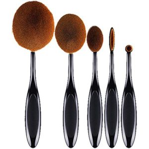 Oorsprong Envy 5/10Pcs Tandenborstel Type Makeup Borstel Half-Cut Gegalvaniseerde Goud Handvat Professionele Make-Up Borstel Schoonheid tool