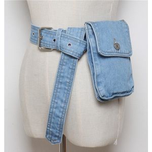 Heuptas Vrouwen Fanny Pack Waist Belt Bag Verstelbare Denim Riem Vrouwelijke Taille Verpakking Telefoon Pouch Bum Zakken hip Pack