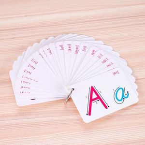 26 Engels Alfabet Letters Handgeschreven Leren Kaarten Pocket Flash Kaarten Kinderen Onderwijs Speelgoed Woord Tafel Game Card Voor Kids