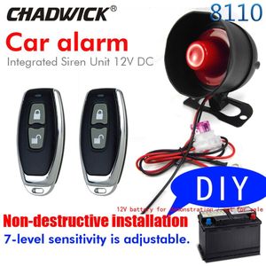 M8108110 Diy Auto Accessoires Niet-destructieve Installatie Inbreker Auto Alarm Systeem Shock Waarschuwing Sirene Geluid Alound 12V dc