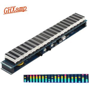 GHXAMP Multicolor 20 Segment LED Muziek Spectrum Versterker Niveau 10 USB 5-12V Voeding Klok Functie Afgewerkt