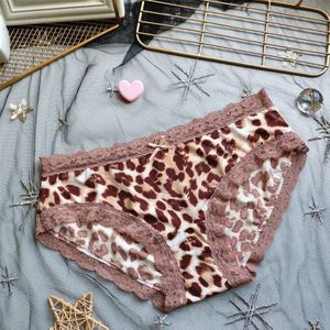 Europese En Amerikaanse Zebra Patroon Zijde Schaatsen Silk Laagbouw Luipaard Print Ondergoed Vrouwen Kant Comfortabele Vrouwen slips