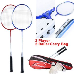 1 Set Professionele Badminton Kit 2 Stuks Rackets + 2 Stuks Shuttle + Draagtas Indoor Outdoor Casual Play Game sport Accessoire