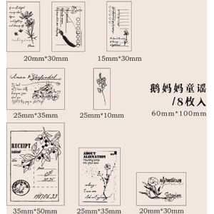 1Set Vintage Bloem Labels Kat Meisjes Stempel Diy Houten Stempels Voor Scrapbooking Briefpapier Scrapbooking Standaard Stempel