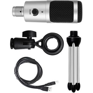 Usb Condensator Microfoon Karaoke Opname Broadcasting Podcasting Plug & Play Voor Laptop Desktop Pc Met Clip Statief