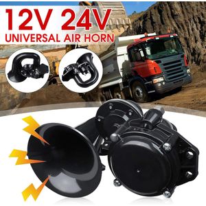 Universele 120db Geluid Luchthoorn 12/24V Loud Trompet Luchthoorn Met Elektrische Klep Platte Voor Auto voertuig Vrachtwagen