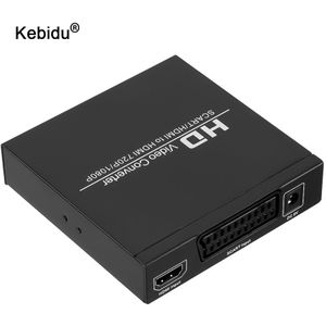Kebidu Full Hd 1080P Digitale Scart Hdmi Naar Hdmi Converter High Definition Video Converter Eu/Us Power Plug adapter Voor Hdtv Hd