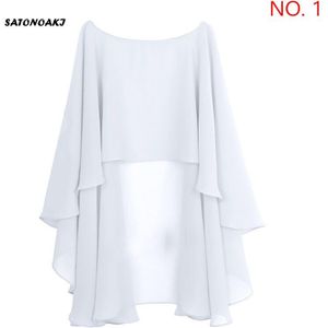 Womens Dames Zachte Bruiloft Capes Jas Wraps Chiffon En Parels Bolero Bruids Bolero Mariage Bruid Avond Prom Cover Up Sjaal