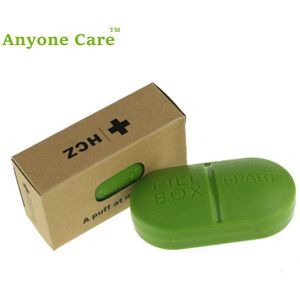 100% 6-onderdelen Ovale draagbare kit sub-boksen verzegelde bunker CapsuleShape mini Pill Cases