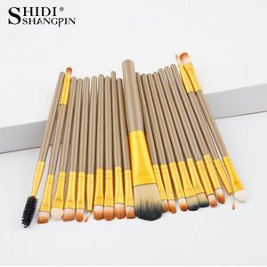 1-20 stks / partij make-up borstels Set Oogschaduw Blending Eyeliner Wimper-Wenkbrauw Borstels Extension Maquiagem Makeup Tools