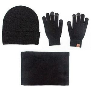 3 stks Gebreide Muts Handschoenen Sjaal Set Voor Mannen vrouwen Winter Soft Warm Casual Cap Sjaals Sets Halswarmer gezicht Shield Mask