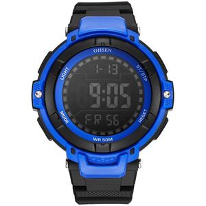 Ohsen Brand Digitale Led Horloge Heren Mannelijke Rubber Strap Blue Mode Digitale Outdoor Sport Relogio Feminino