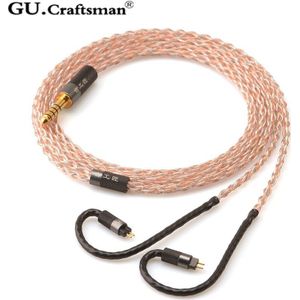 GUCraftsman 5n OFC koper 0.78mm 2Pin TFZ ZS KXXS LCDi4 Wielewaal JH11/JH3X pro ve6 XControl a12t/ u12 Hoofdtelefoon upgrade kabel