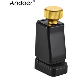 Andoer LC-12 Telefoon Houder Mini Mobiele Telefoon Klem Statief Adapter w/3 stks 1/4 ""Schroefgaten voor Smartphones statief Video Slider