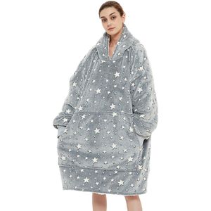 Oversized Hoodie Sweatshirt Wearable Dekens Hooded Trui Aantrekken Casual Warme Pyjama Huishoudelijke Warme Kleding Dekens