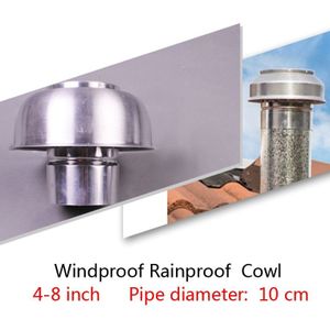 1Pcs 4-8 Inch Aluminium Paddestoel Cowl Voor Air Dak Vent Warmteterugwinning Ventilatiesysteem Anti-Muggen winddicht Regendicht