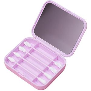 4Pcs Reusable Cotton Swab Ear Cleansing Cosmetic Silicone Buds Swabs Sticks With Makeup Mirror For Cleaning Makeup