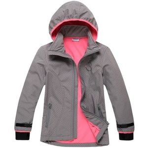 Detector grote meisje softshell jas Bule Grijs S-XL
