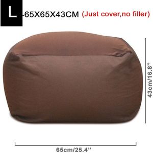 Grote Vierkante Bean Bag Stoel Zonder Vulling Comfy Poef Poef Bank Volwassenen Kinderen Luie Sofa Zitzak Fauteuil Voetenbank