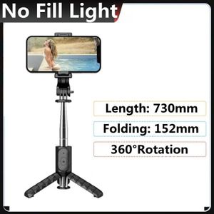 Fangtuosi Mini Draadloze Bluetooth Selfie Stok 2022 Stijl Opvouwbare Mini Statief Met Licht Invullen Voor Ios Android
