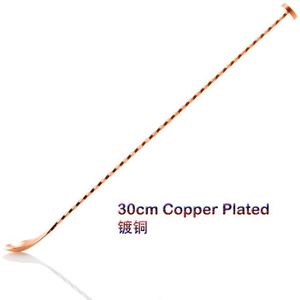 40Cm Rvs Cocktail Lepel Met Hamer Bar Lepel Twist Met Muddler/Metal